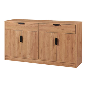 Sideboard Varkaus 75x140x40cm MDF w optyce dębu [en.casa]