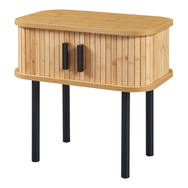 Stolik boczny Tvedestrand 48x30x45 cm kolory drewna/czarny [en.casa]