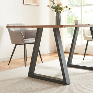 Stelaż do stołu zestaw 2 sztuk Lyngby 72x55/70cm czarny [en.casa]