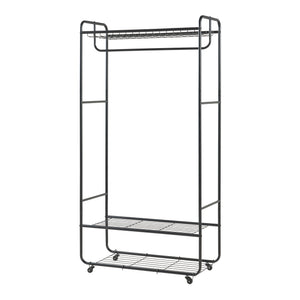 Stojak na płaszcz Vestvågøy 176x90x40 cm czarny [en.casa]