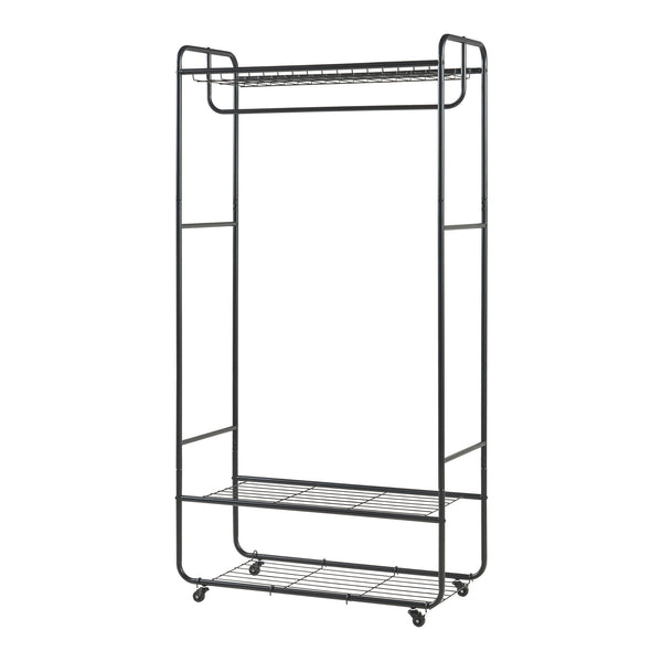 Stojak na płaszcz Vestvågøy 176x90x40 cm czarny [en.casa]