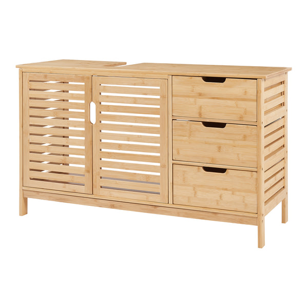 Szafka pod umywalkę Boksereys 60x100x35 cm bambus naturalny [en.casa]