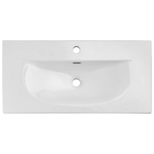 Umywalka Newport 80x57x39 cm z lustrem LED w kolorze dębu [en.casa]