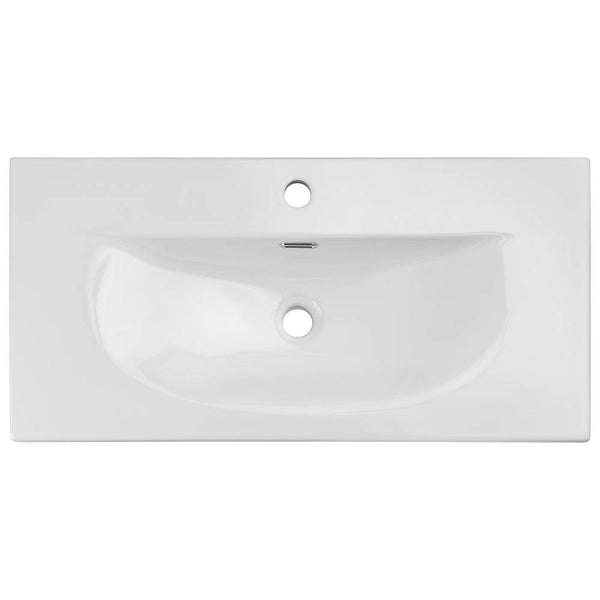 Umywalka Newport 80x57x39 cm z lustrem LED w kolorze dębu [en.casa]
