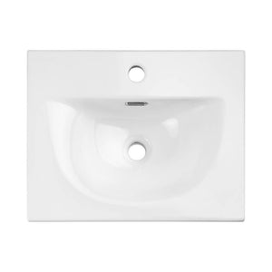 Umywalka Newport 50x57x39 cm z lustrem LED w kolorze dębu [en.casa]