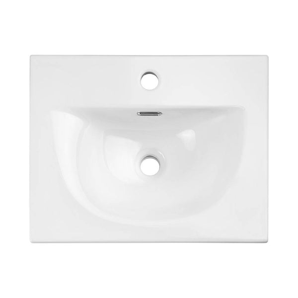 Umywalka Newport 50x57x39 cm z lustrem LED w kolorze dębu [en.casa]