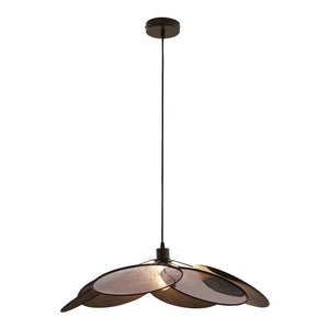 Lampa wisząca Blackwood czarny metal/tekstylia [lux.pro]