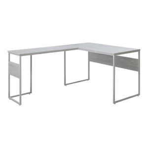 Biurko Karlstang w kształcie litery L 166x120x75 cm jasnoszare [en.casa]