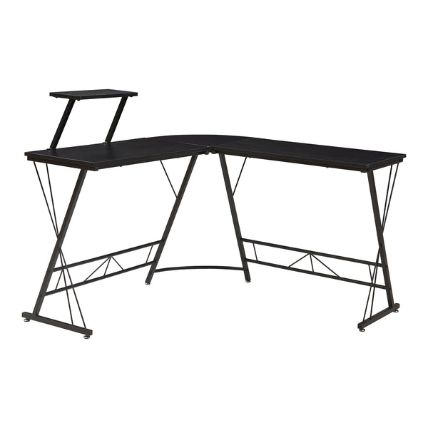 Yremso Biurko w kształcie litery L 122x122x98 cm czarne [en.casa]