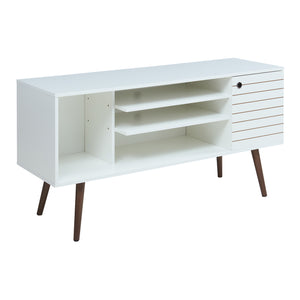 Szafka pod telewizor Vare 130x40x66 cm biała [en.casa]