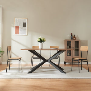 Stelaż stołu Bemeenel 120x75x72 cm stal czarna [en.casa]