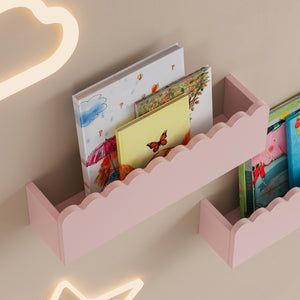 Półka ścienna dla dzieci zestaw 2 Vestnes 40x10x10 cm Cotton Candy [en.casa]