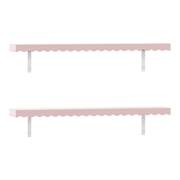 Półka ścienna dla dzieci zestaw 2 Vestnes 80x17x4 cm Cotton Candy [en.casa]