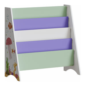 Półka dziecięca Hornnes 60x62x28 cm motyw Aqua Dream [en.casa]