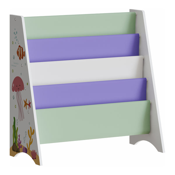 Półka dziecięca Hornnes 60x62x28 cm motyw Aqua Dream [en.casa]