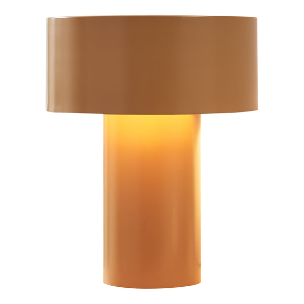 Lampa stołowa Kömn metal 37x30x30 cm brązowa [lux.pro]