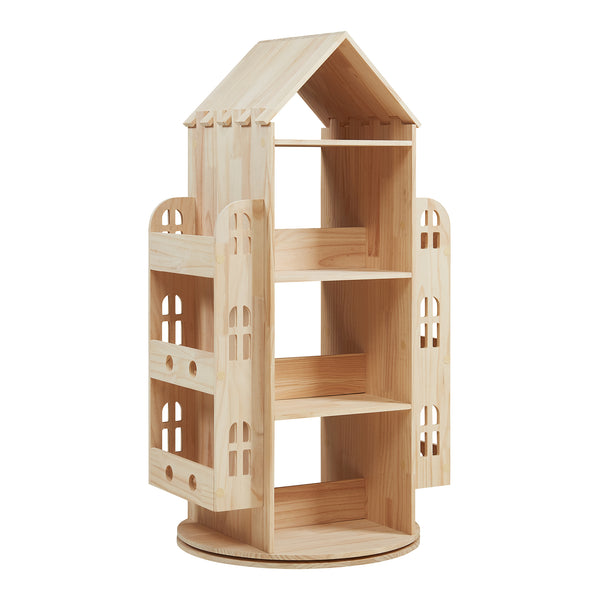 Półka dziecięca obrotowa Sanköre 122x64x43 cm drewno sosnowe naturalne [en.casa]