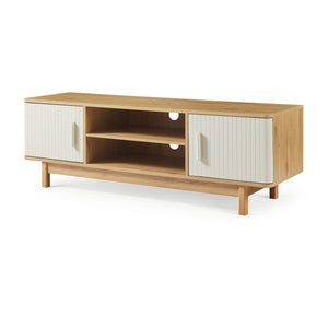 Szafka pod TV Ferrersp z 2 drzwiami 140x40x45 cm dąb/kolory piasku [en.casa]