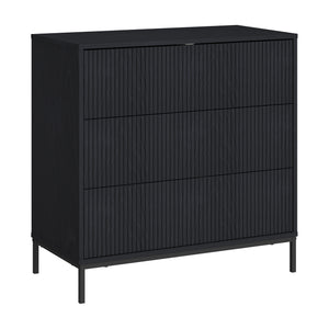 Komoda Nykapin 80x80x40 cm Czarna [en.casa]