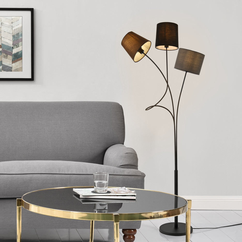 Lampa podłogowa Treviso 146 cm 3 żarówki E14 Max. 40W Metal Wielokolorowy lux.pro