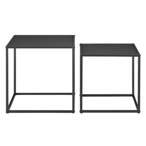 Stolik boczny Morsum zestaw 2 industrialny design czarny [en.casa]