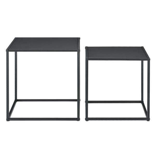 Stolik boczny Morsum zestaw 2 industrialny design czarny [en.casa]