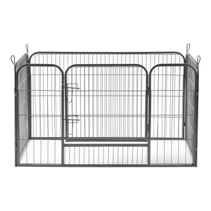 Wybieg dla szczeniąt 125x85x70 cm stalowy srebrny pro.tec