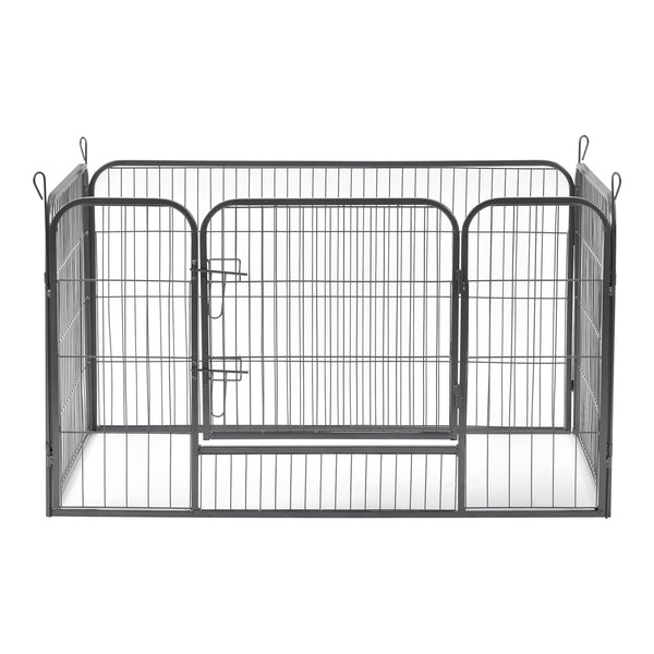 Wybieg dla szczeniąt 125x85x70 cm stalowy srebrny pro.tec