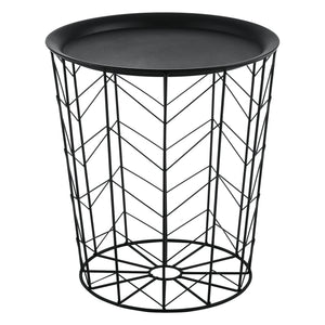 Zestaw 2 metalowych stolików bocznych Cerisey Black en.casa