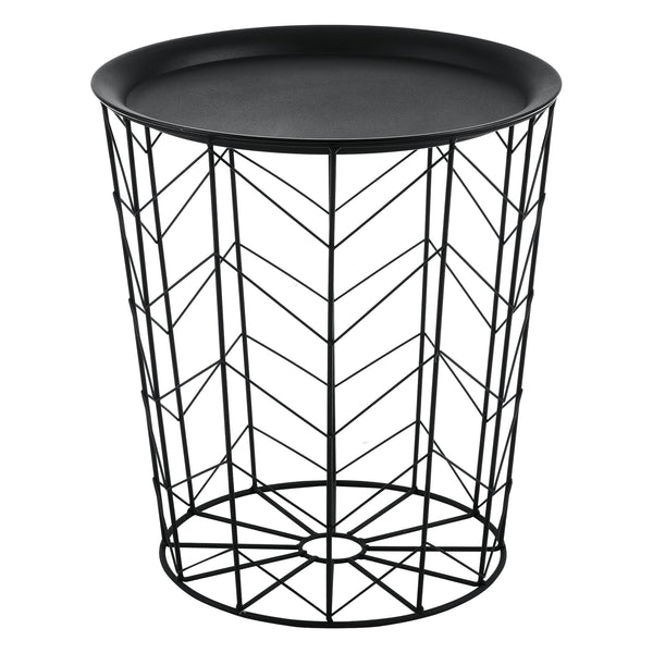Zestaw 2 metalowych stolików bocznych Cerisey Black en.casa