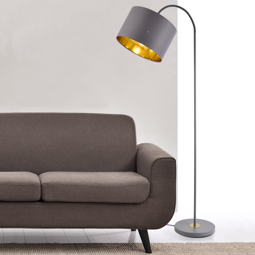 Lampa stojąca Toledo 173cm 1xE27 metal szary lux.pro - premiumXL