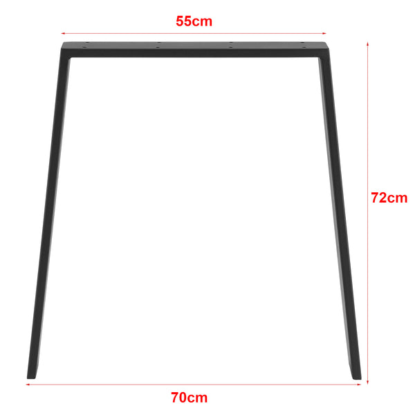 Kraftisried rama stołu zestaw 2 55/70x72cm stal czarny [en.casa]