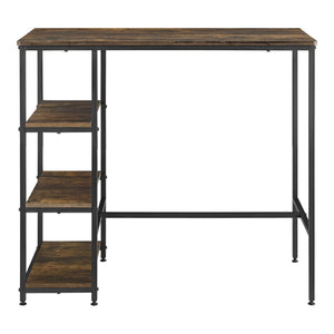 Stolik barowy Växjö 100x109x60cm ciemne drewno en.casa