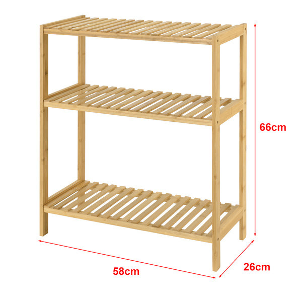 Bambusowa półka stojąca Nyköping 58 x 26 x 66 cm [en.casa]