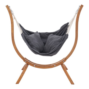 Fotel wiszący Grevena 155x106x143cm ciemnoszary [en.casa]