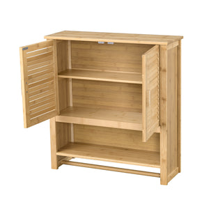 Szafka łazienkowa Tyresö szafka wisząca bambus 66 x 62 x 20 cm [en.casa]