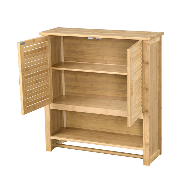 Szafka łazienkowa Tyresö szafka wisząca bambus 66 x 62 x 20 cm [en.casa]
