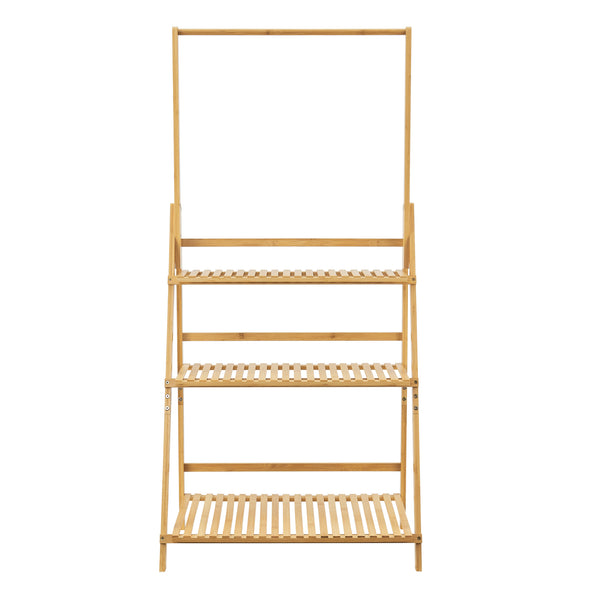 Brändö 3-poziomowa drabinka do roślin 144 x 70 x 39,5 cm bambus [en.casa]