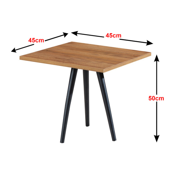 Stolik kawowy Ballerup 50 x 45 x 45 cm czarny / orzechowy [en.casa]