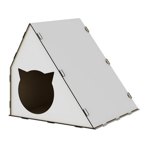 Domek dla kota Lani 40x42x40 cm Biały [en.casa]