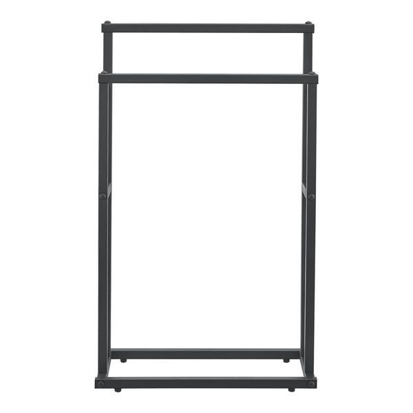 Wieszak na ręczniki z 2 drążkami 78 x 48 x 24 cm czarny [en.casa]