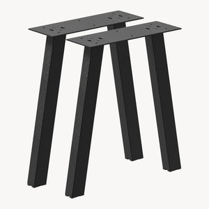Rama stołu Mariager zestaw 2 stalowych 40x37,5 cm czarny [en.casa]
