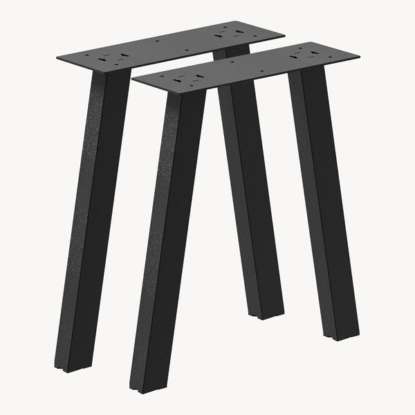 Rama stołu Mariager zestaw 2 stalowych 40x37,5 cm czarny [en.casa]