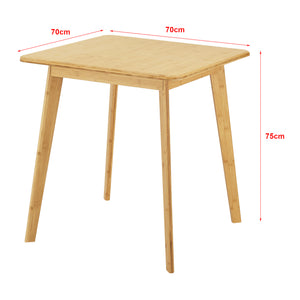 Närpes stół jadalny dla 2 osób bambus 75x70x70 cm [en.casa]