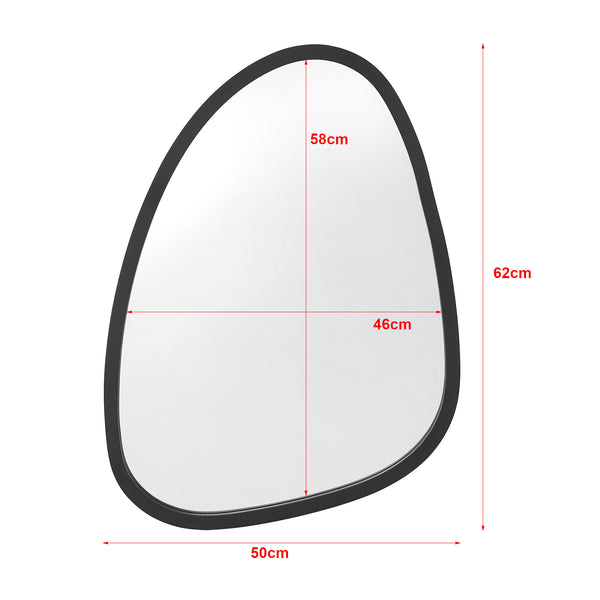 Lustro ścienne Grottole czarny mat 62x50cm [en.casa]