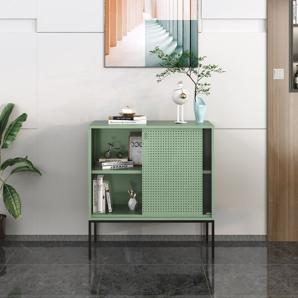 Kredens Eidsvoll 80x45x85cm zielony [en.casa]