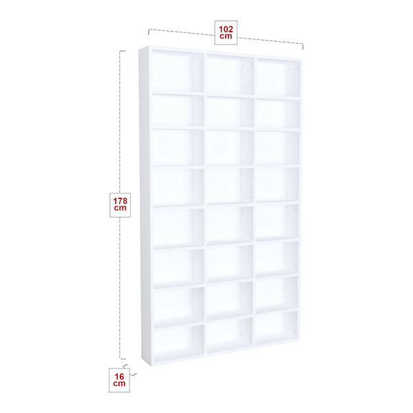 Askvoll regał 178x102x16cm biały [en.casa]