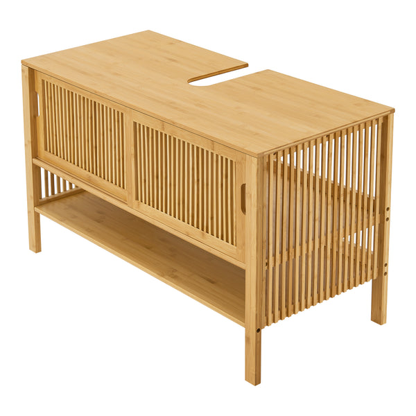 Szafka podumywalkowa Hvaler 60x100x45cm bambus [en.casa]