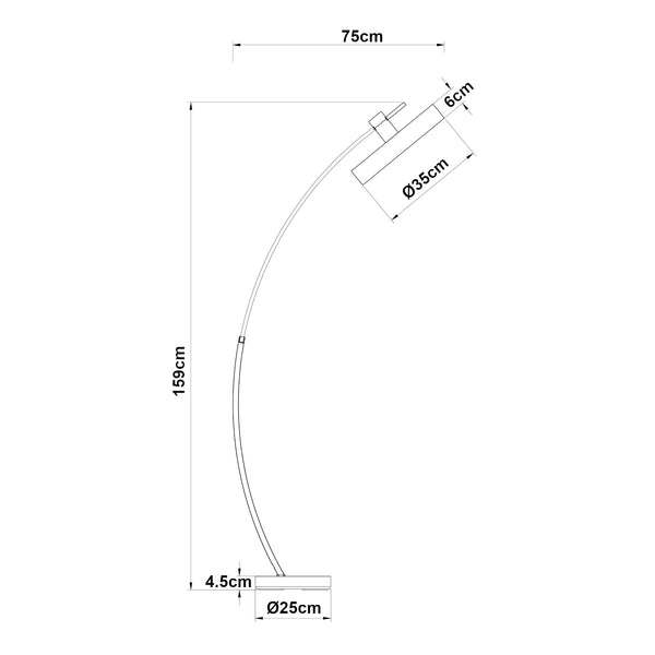 Lampa podłogowa Stafford 159cm szara [lux.pro]