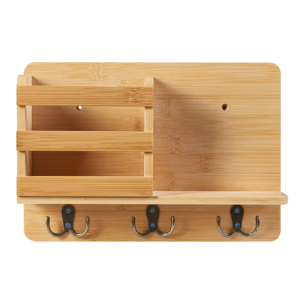Półka ścienna Giske 33x8x22 cm bambus [en.casa]